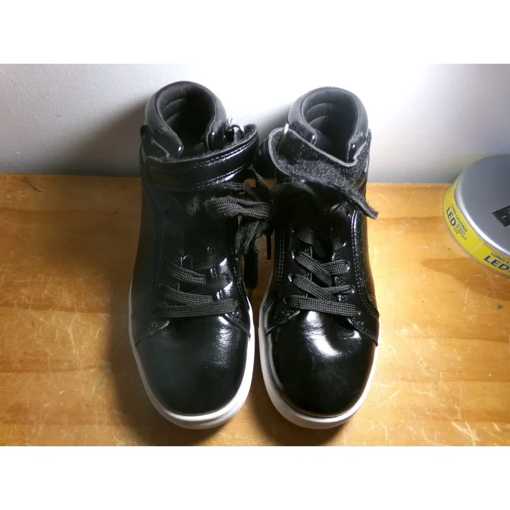 Pre-Owned Dance Hip Hop Shoes Weissman Kids 1YM Sneakers Vinyl Black